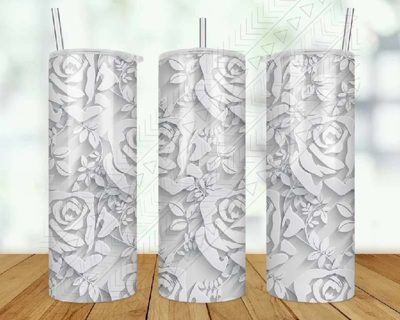 Thoughtful Drinkware Gifts White Roses Tumbler