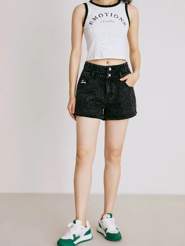 Alluring Design Carbon Gray Denim Shorts