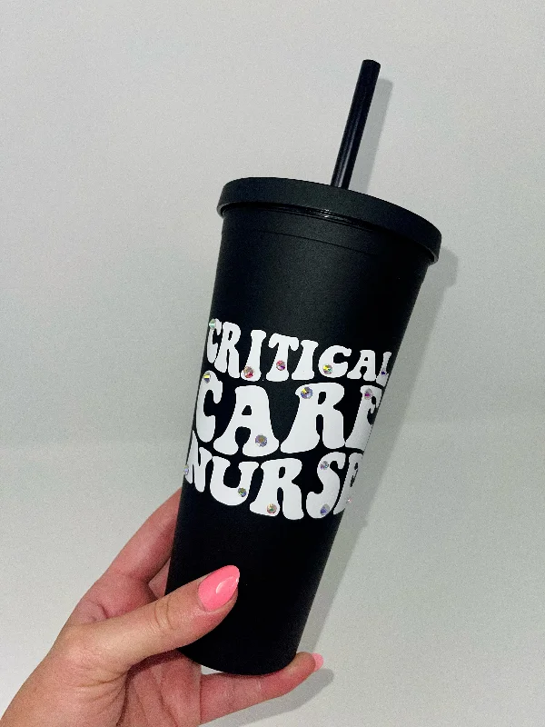 Premium Glassware Discounts Critical Care Nurse Matte Tumbler