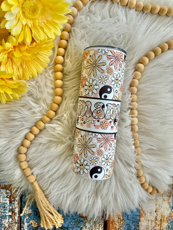Buy Drinkware Sets READY TO SHIP 20 oz Mama floral glow sublimation tumbler