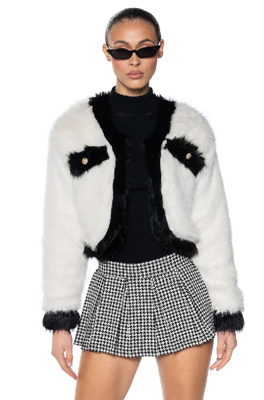 Unleash Your Trendy Side COCO CROP FAUX FUR JACKET