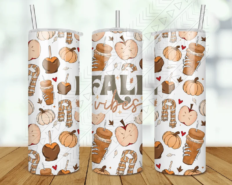 Modern Glass Drinkware Fall Vibes Tumbler