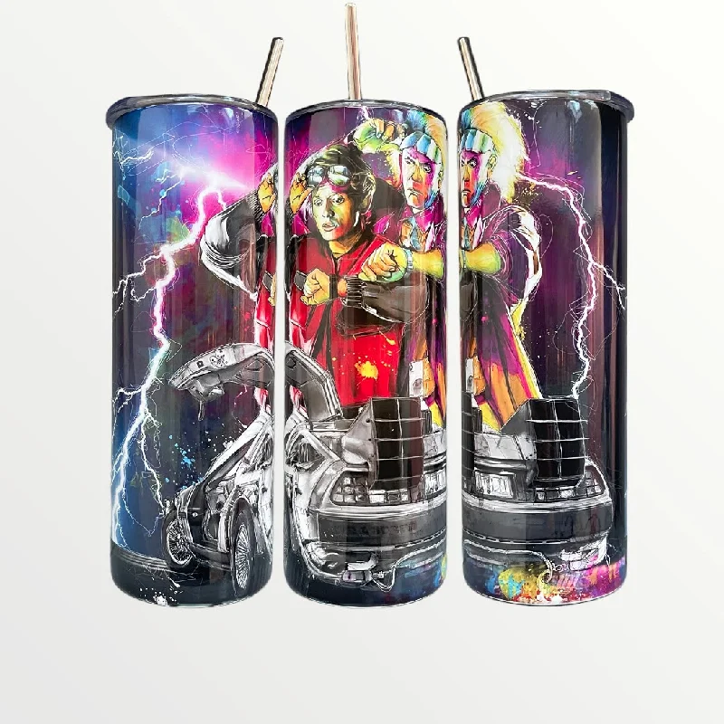 Insulated Mugs Discount Back To The Future - Doc and Marty 20/30oz Insulated Skinny Tumbler