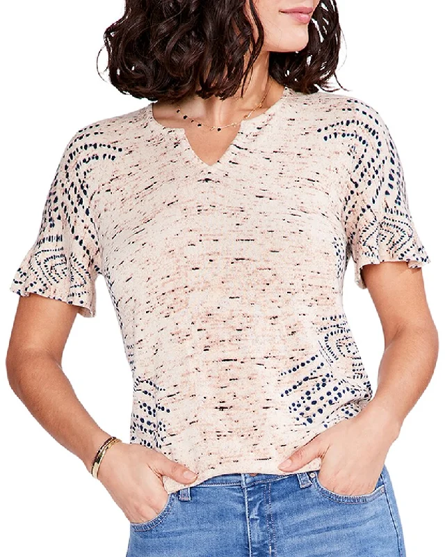 Score Big On Glamorous Red - Carpet Styles NIC+ZOE Shoreline Linen-Blend Sweater