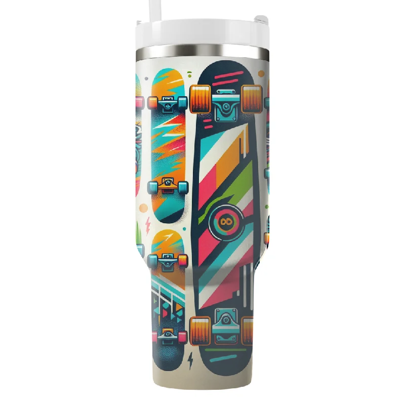 Stainless Drinkware Sale Retro Skateboard Culture Tumbler With Handle