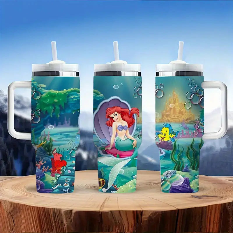 Insulated Bottles Promotion Little Mermaid Design 40oz Tumbler With Lid