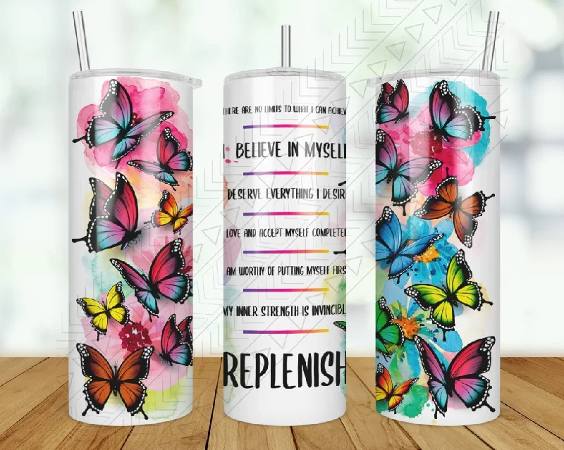 Sustainable Drinkware Discounts Replenish Butterflies Tumbler