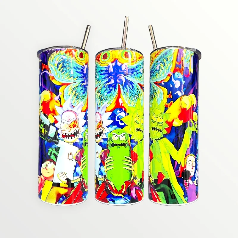 Christmas Drinkware Sale Rick and Morty 20/30oz Insulated Skinny Tumbler