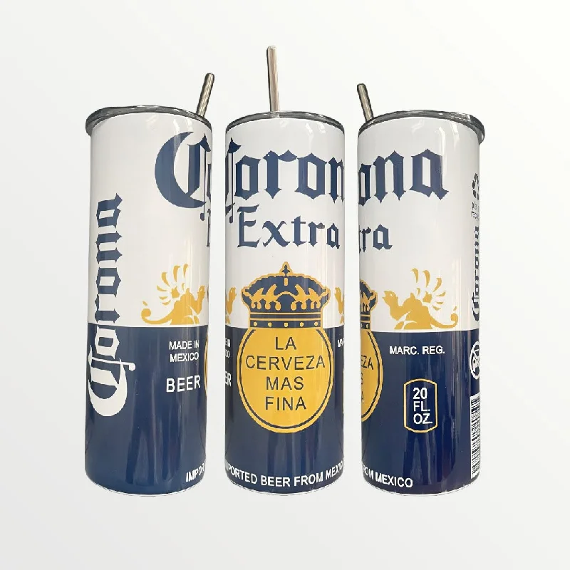 Premium Glassware Corona 20/30oz Insulated Skinny Tumbler