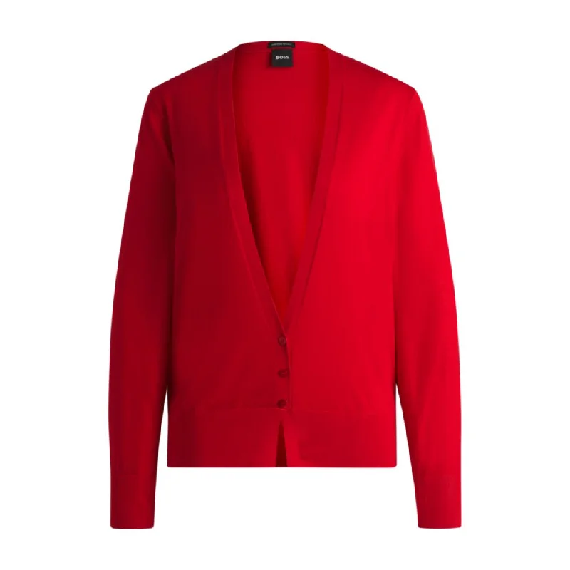 Everyday Wear V-neck knitted cardigan in wool