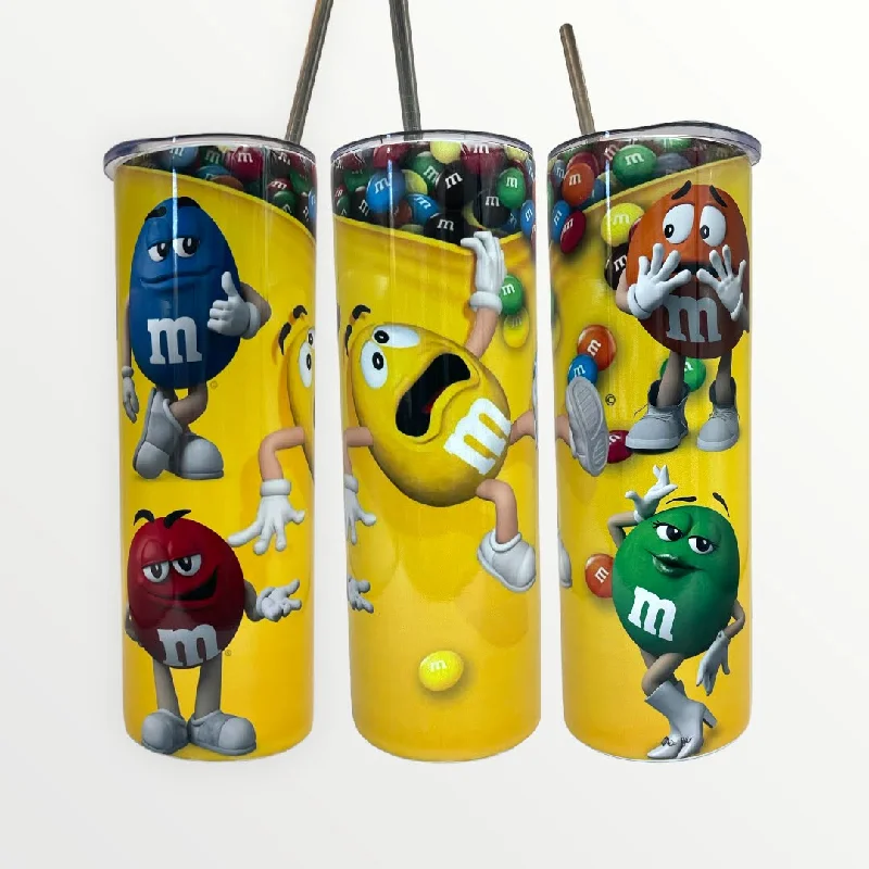Elegant Glass Cups M&M's 20/30oz Insulated Skinny Tumbler