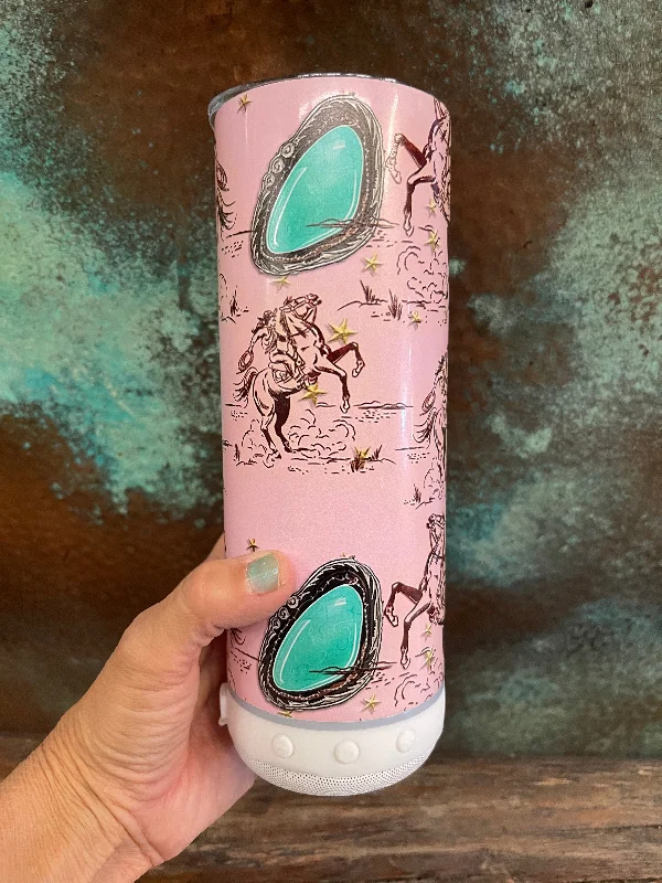 Chic & Cozy Collection BLUETOOTH Western 30oz stainless tumbler MUSIC && LIGHTS