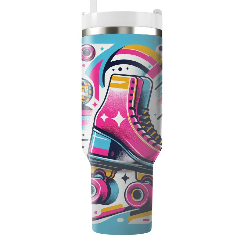 Drinkware Closeout Deals Retro Roller Disco Tumbler With Handle