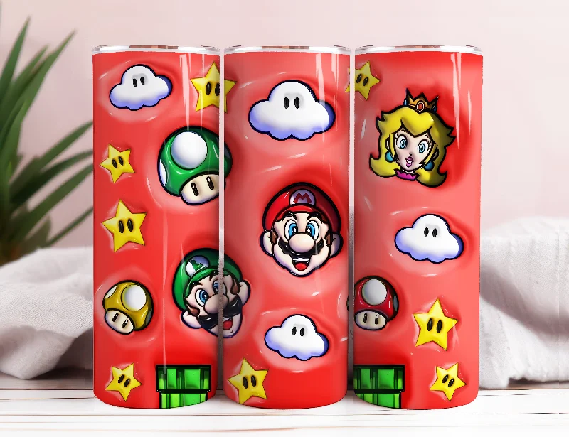 Portable Bottles Sale 3D Inflated Super Cartoon Skinny Tumbler 20oz Design, 3D Funny Movie Sublimation Wraps, Tumbler Wrap Design Png, Digital Download, Mario Png Portable Bottles Sale 3D Inflated Super Cartoon Skinny Tumbler 20oz Design, 3D Funny Movie Sublimation Wraps, Tumbler Wrap Design Png, Digital Download, Mario Png