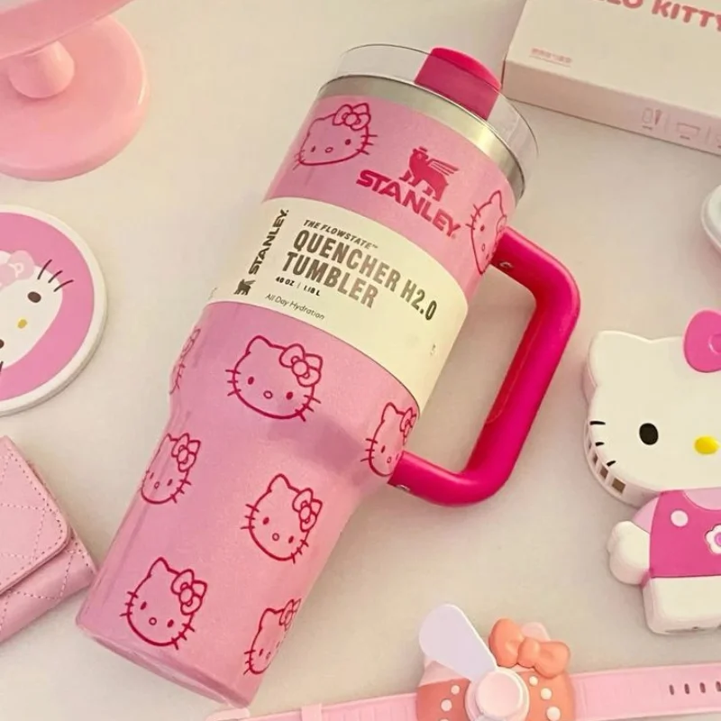Reusable Drinkware Hello Kitty Stanley Quencher H2.0 Tumbler
