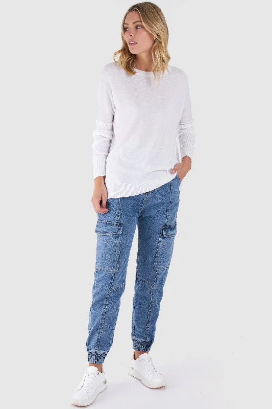 Limited Time Deal Sass Thea Knit White - Final Sale