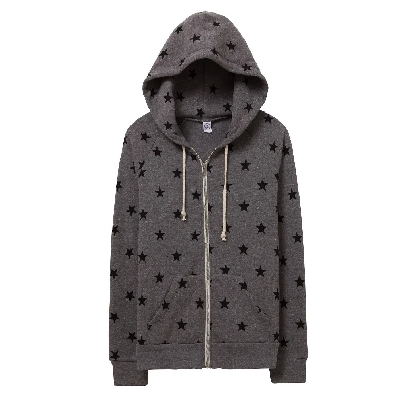 Redefining Women's Style Adrian Zip Hoodie (Grey Stars)