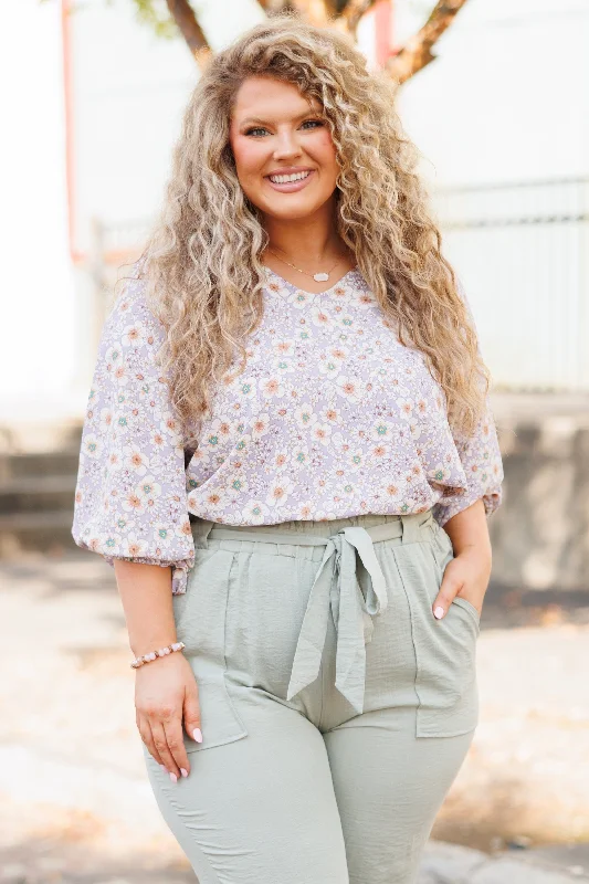 Fashion Forward Outfits Thinking About Me Top, Lavender