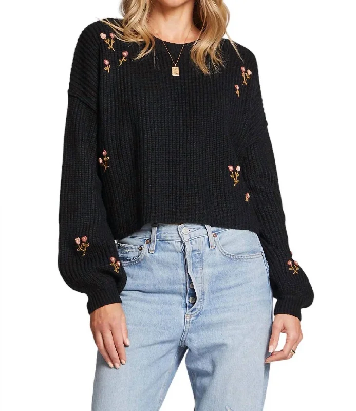 Style Redefined Charmed Sweater In Black
