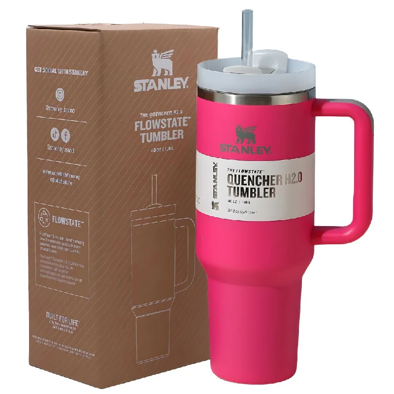 Portable Bottles Sale Hot Pink Stanley Tumbler Cup 40 oz