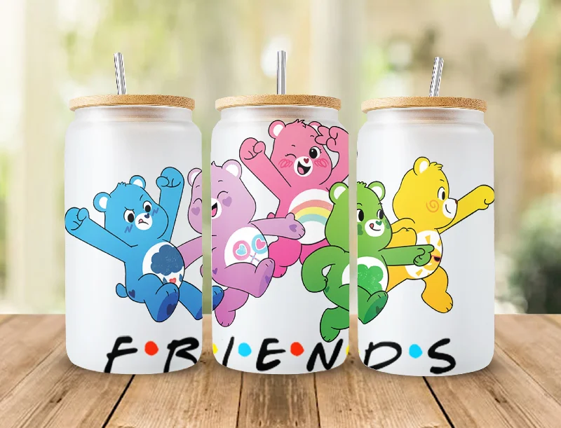 Travel Mugs Sale Bears Cartoons 16oz Wrap, 16oz Libbey Glass Can, Frosted Can Glass, Sublimation Design, Rainbow Design, Cute Bears Wrap,Cute Cartoon Design 2 Travel Mugs Sale Bears Cartoons 16oz Wrap, 16oz Libbey Glass Can, Frosted Can Glass, Sublimation Design, Rainbow Design, Cute Bears Wrap,Cute Cartoon Design 2