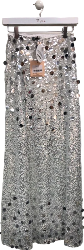 Now On Sale For Chic Urban Styles Girl In Mind Silver Sequin Skirt UK 8