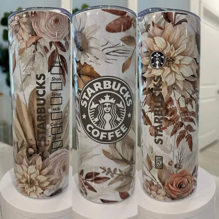 Spring Offer Starbucks Soft-Toned Floral 20 oz Tumbler