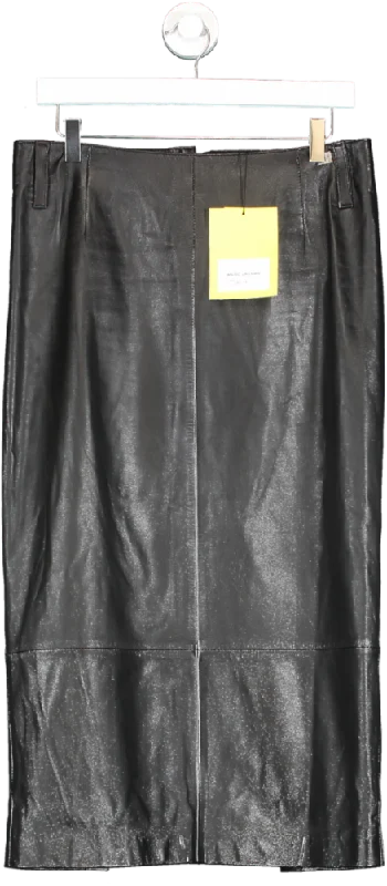 Fashion Deal Marc Jacobs Black Leather Slim Skirt UK 6
