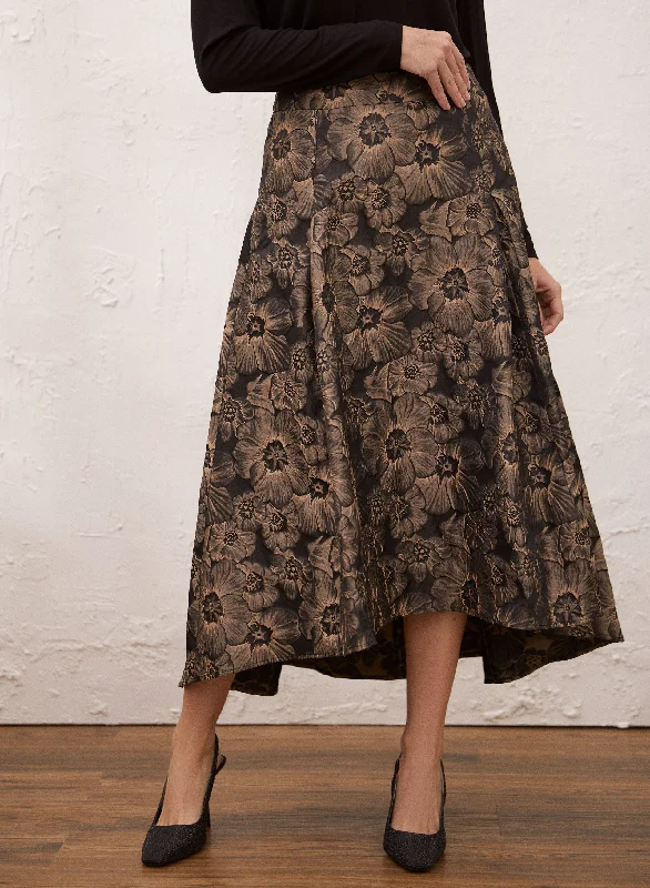 Vibrant Styles Floral Print Skirt