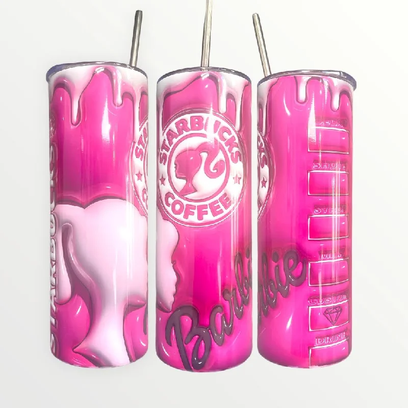 Imited-Time Drinkware Sale Starbucks Barbie 3D Bubble effect Insulated 20/30oz Skinny Tumbler Imited-Time Drinkware Sale Starbucks Barbie 3D Bubble effect Insulated 20/30oz Skinny Tumbler
