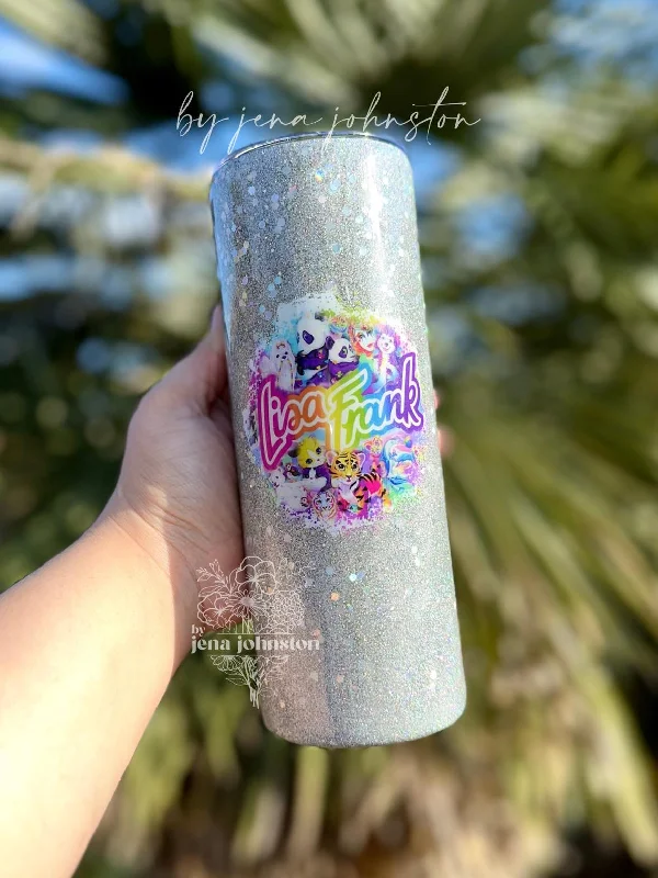 Unleash Your Fashion RTS 20oz Lisa Frank two sided Epoxy Tumbler