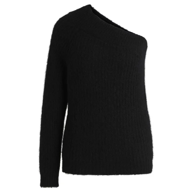 Chic & Cozy Apparel One-shoulder regular-fit sweater with knitted structure