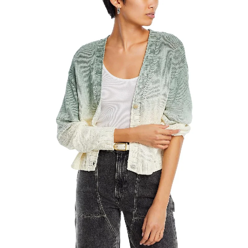Limited - Edition Drops Womens Knit Ombre Cardigan Sweater