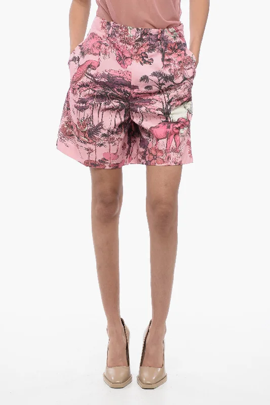 Luxury Fashion Dior Pleated High-Waisted Shorts