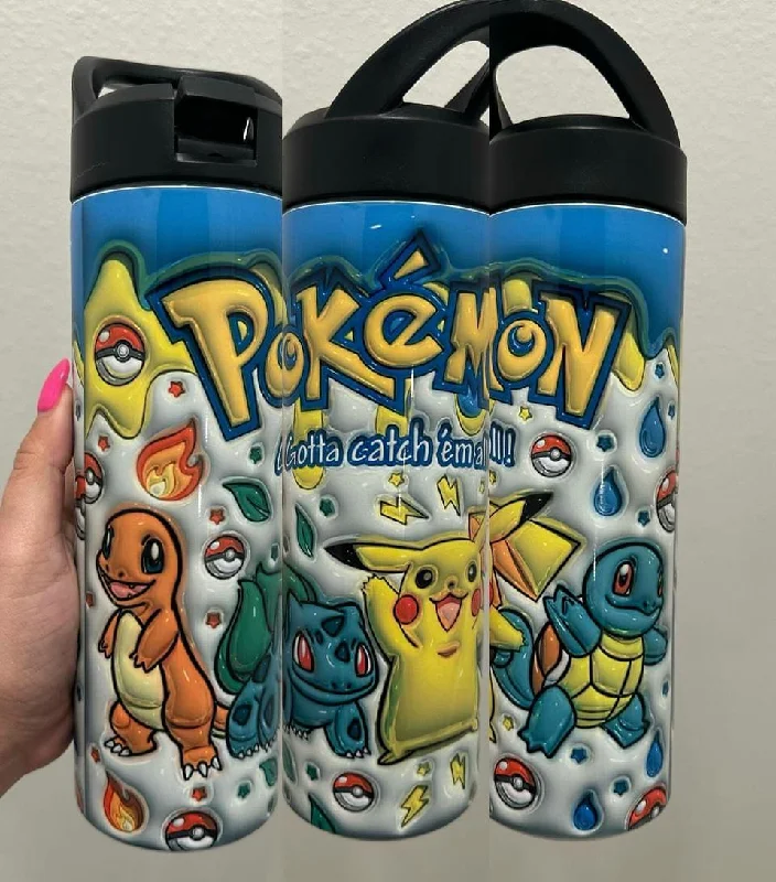 Casual Fashion Pokemon Inflated Blue Top 20 oz Tumbler
