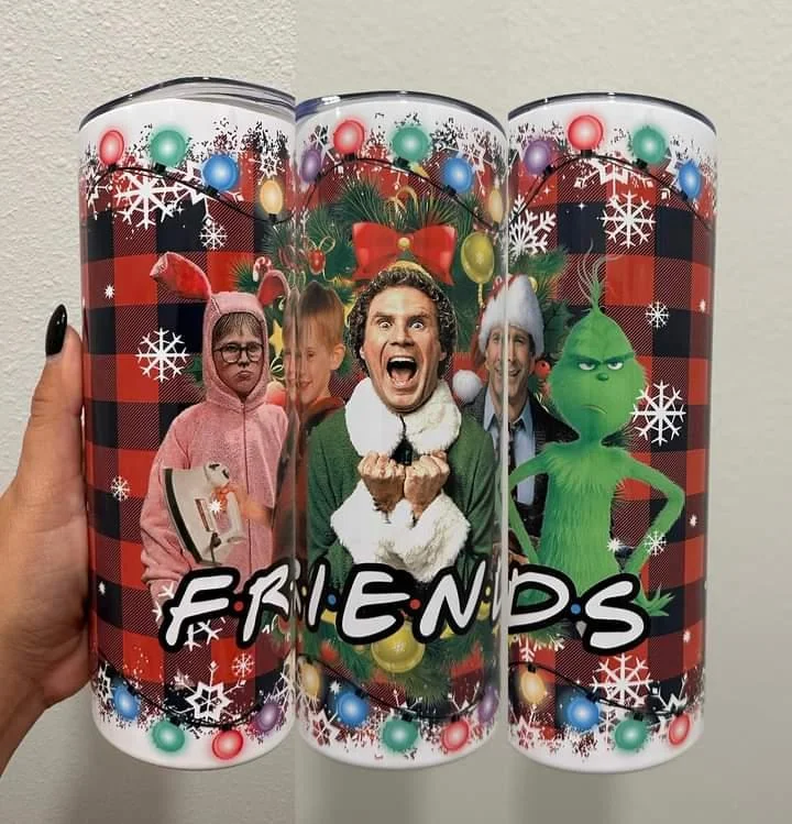 New In This Season Christmas Movie Friends 20oz Tumbler