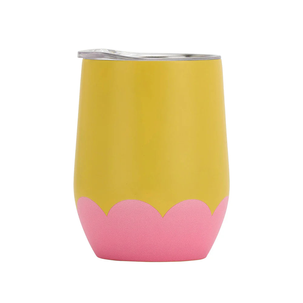 On-The-Go Drinkware Annabel Trends Insulated Wine Tumbler - Wave - Yellow & Candy