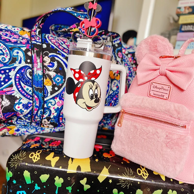 Premium Glassware Discounts Mouse w/ bandana on 40 oz Quencher Inspired Stainless Steel Tumbler Premium Glassware Discounts Mouse w/ bandana on 40 oz Quencher Inspired Stainless Steel Tumbler