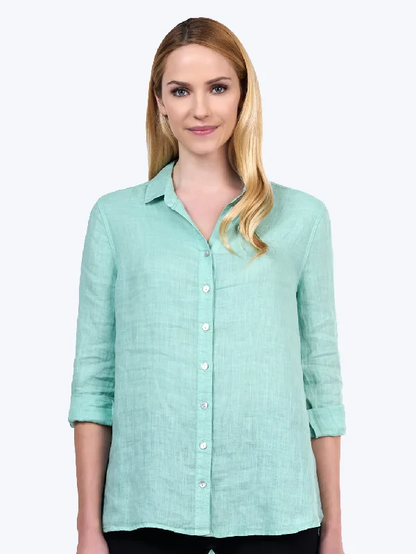 Vibrant Femme Fashion Tianello "Dena" Hanky Linen "Loving" Blouse