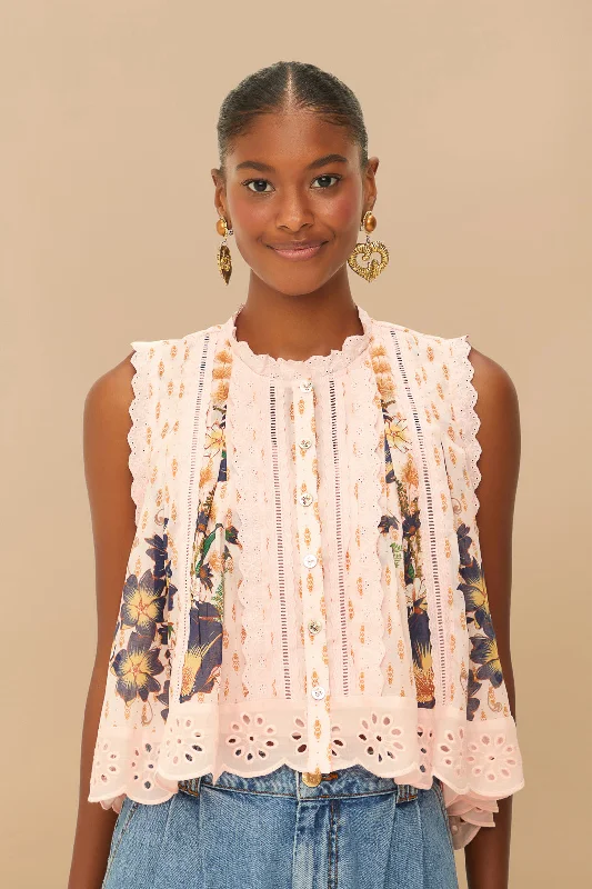 Latest Fashion Pink Dream Garden Blouse