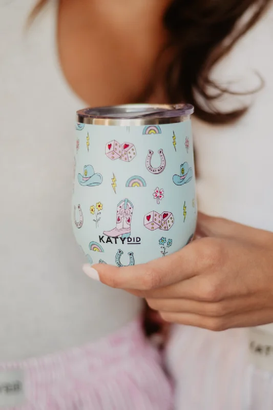 Break Fashion Norms Lucky Girl Western Insulated Wine Tumbler