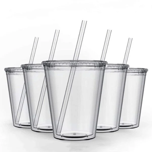 Elegant Glassware Sale Case of 30pk / 60pk 350ml/12oz double wall acrylic tumbler with straw Elegant Glassware Sale Case of 30pk / 60pk 350ml/12oz double wall acrylic tumbler with straw