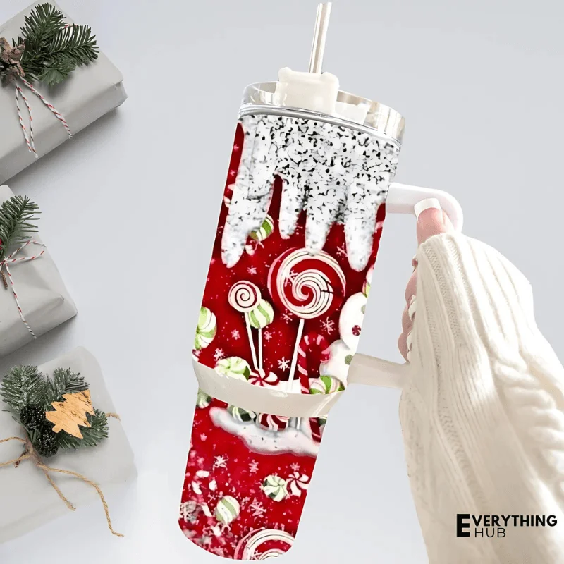 Special Drinkware Promotion Snowman White Christmas Tumbler