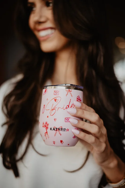 The Latest Trends Bride Red Drawings Insulated Wine Tumbler