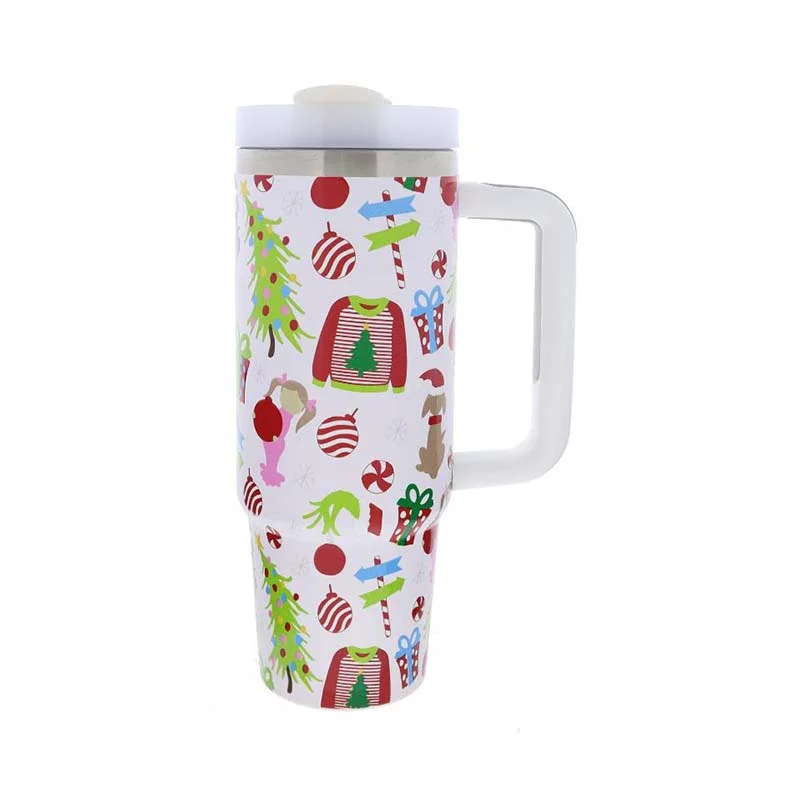 Modern Glass Drinkware Merry Whatever 30oz Tumbler With Straw
