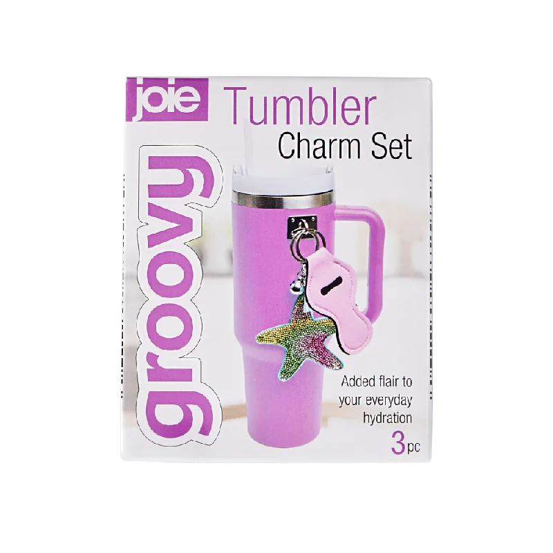 Premium Glassware Discounts Joie Groovy Tumbler Charm Set - Starfish