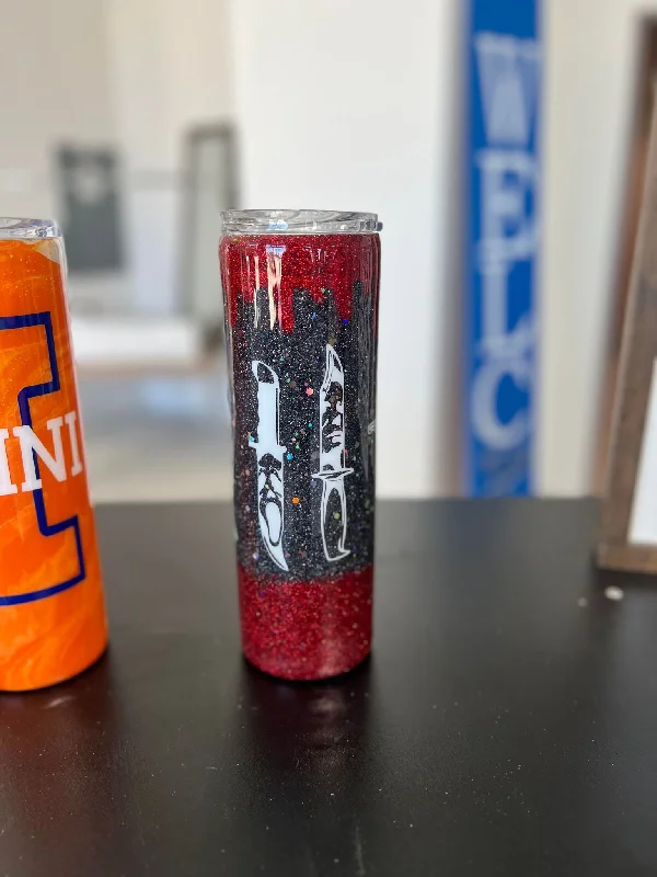 Catch Every Fashion Trend 30oz skinny red/ black tumbler