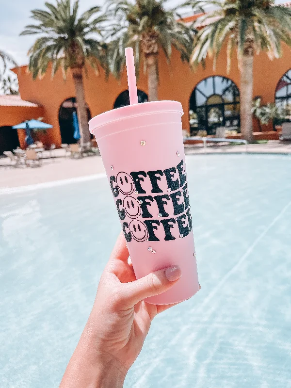 Limited-Time Drinkware Discounts Coffee Coffee Coffee ✨ Pink Matte Tumbler