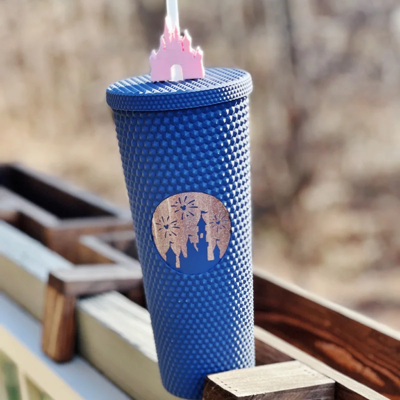 Absurdly Cheap Sale PREORDER Castle Inspired Rose Gold Design on Navy Studded Tumbler