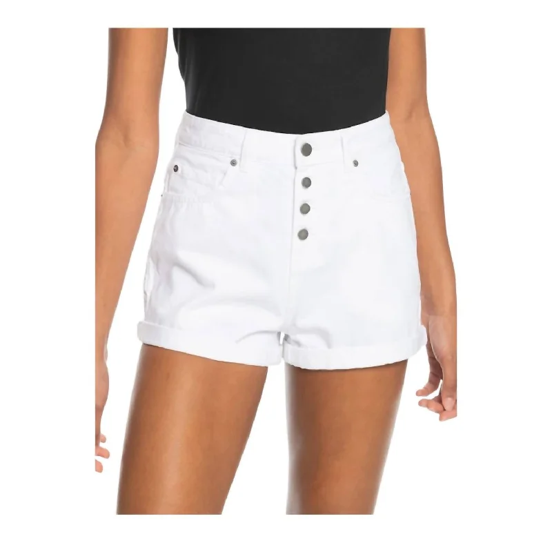 Flash Deals Authentic Summer High Waist Short In White